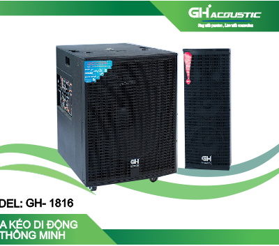 Loa kéo đứng GH 1816  - Bas đơn 50 cm+ Colum