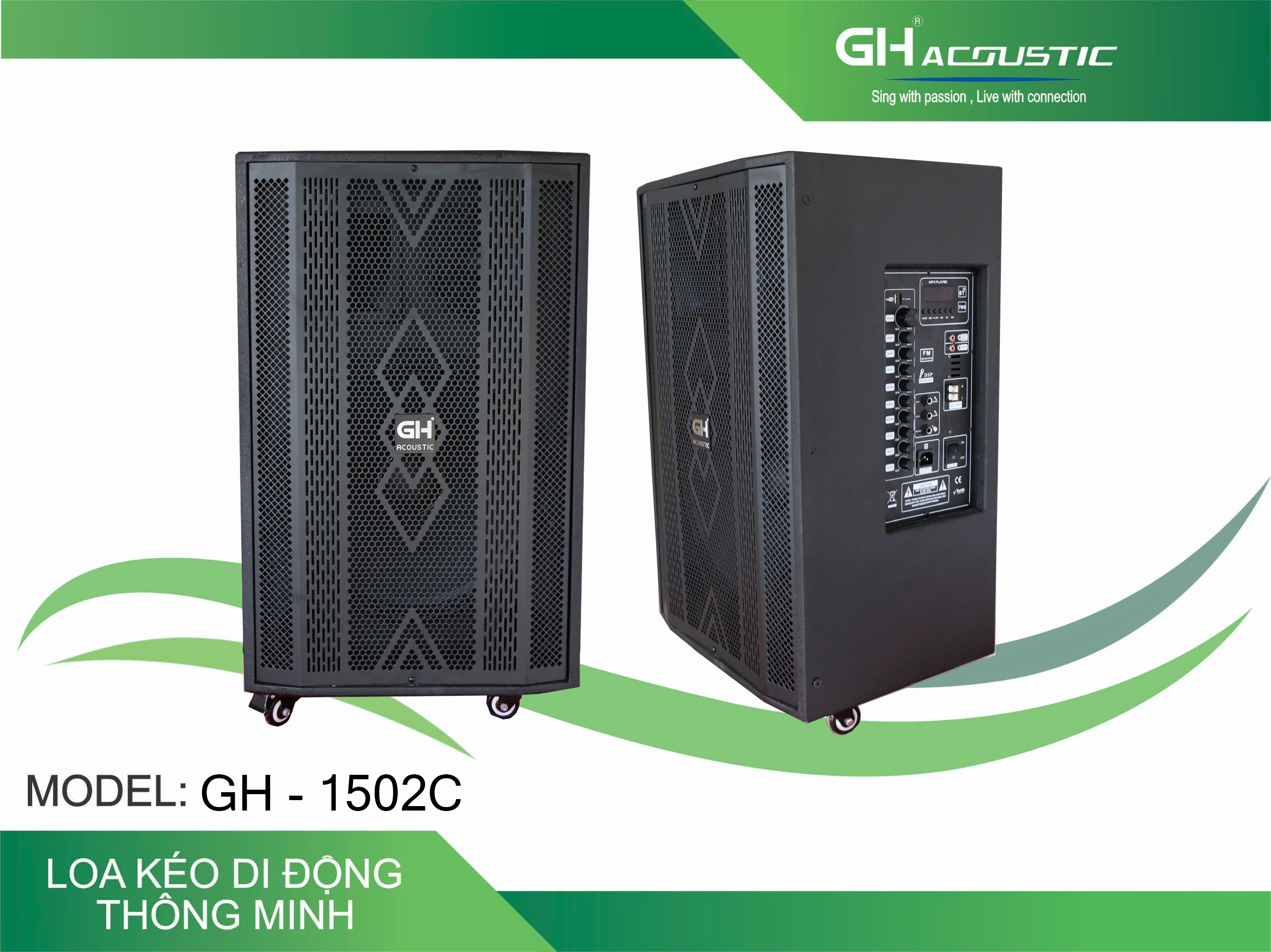 Loa kéo bass 40 đơn GH- 1502C